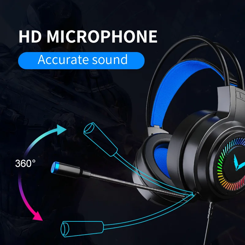 Wholesale G58 Esports Gaming Headsets 7.1 Channel Wired Computer Headsets Leather Microphones Featuring Metal Construction