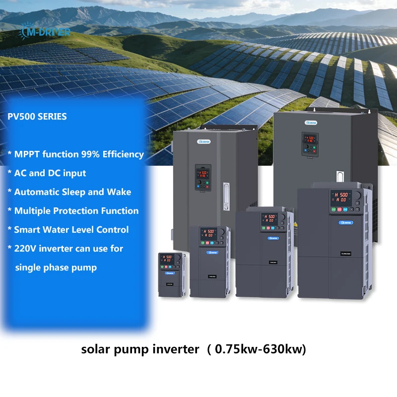 4kw MPPT 3 Phase Solar Water Pump Inverter M-driver 5HP for Deep Well ...