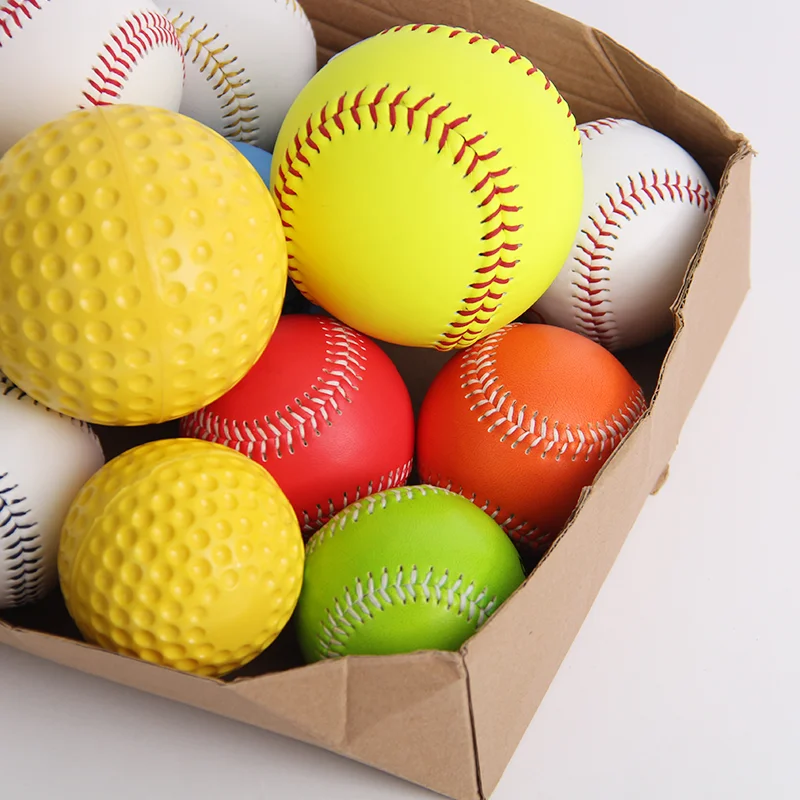 9 Inch 12 Inch Plastic Dimple Ball Pitching Baseball Yellow Softball