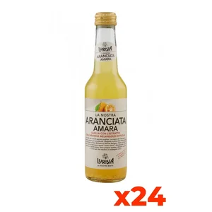 Lurisia Italian Bitter Orange Soda Premium Quality 275ml Glass Bottles 24 Pack for Home Use