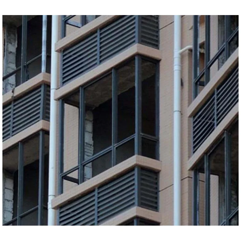 Jalousie Window Extruded Aluminum Frame Security Storm Shutter Glass PVC Aluminum Blade Exterior Louvre Windows
