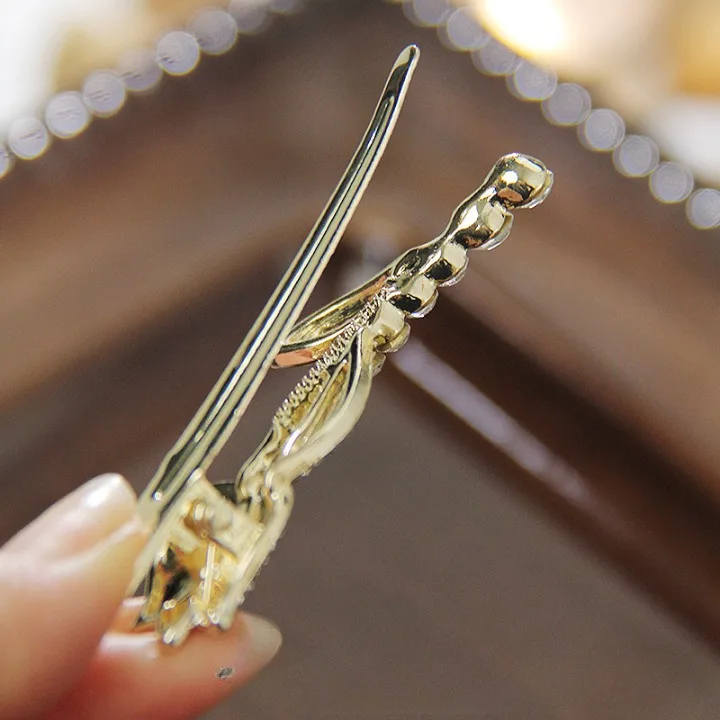 Женские Ювелирные изделия заколка для волос из сплава с цветком тюльпана и жемчугом со стразами женская новая летняя боковая челка зажим