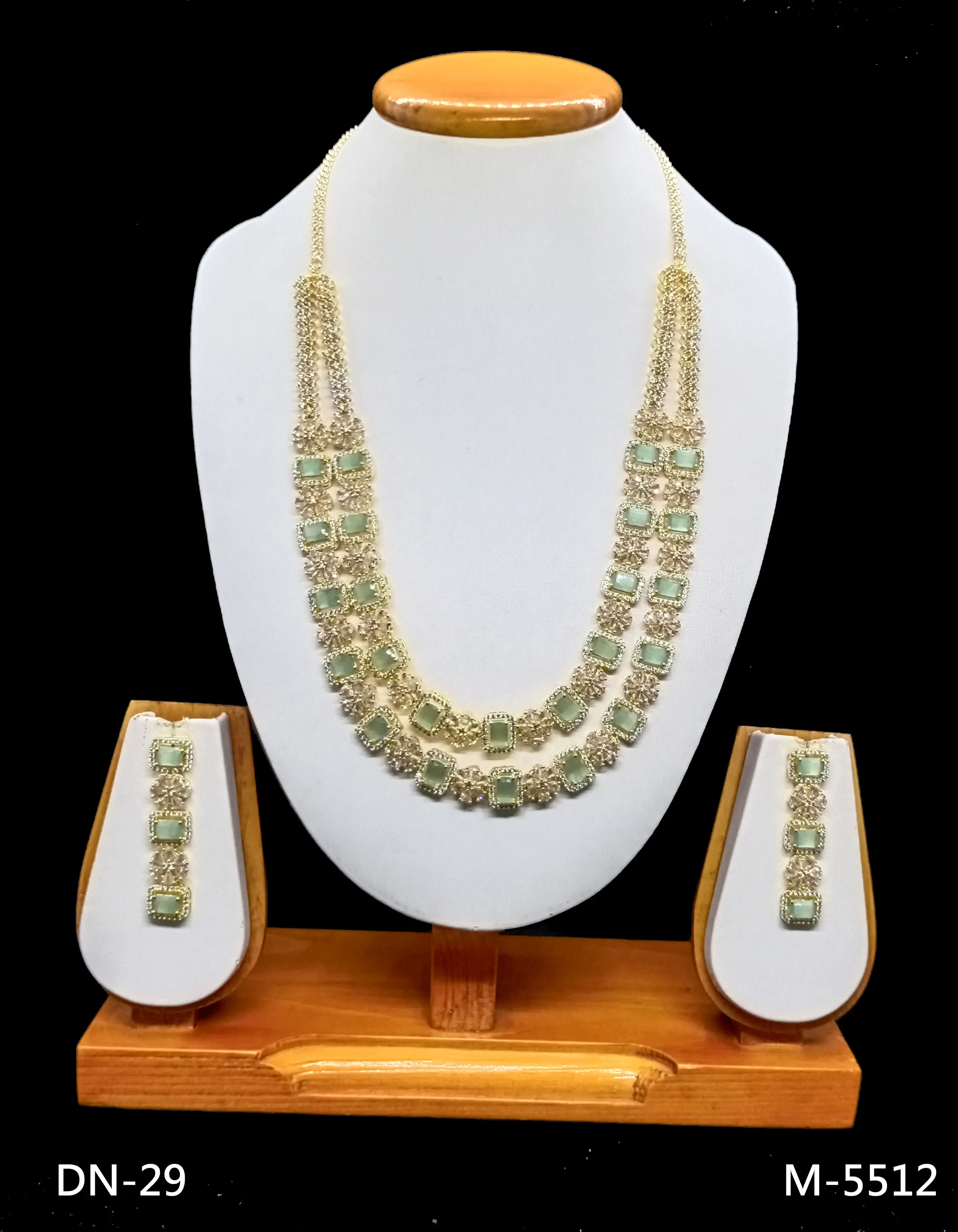 Wholesale New Fashion Design Jewelry Artificial American Diamond Gold