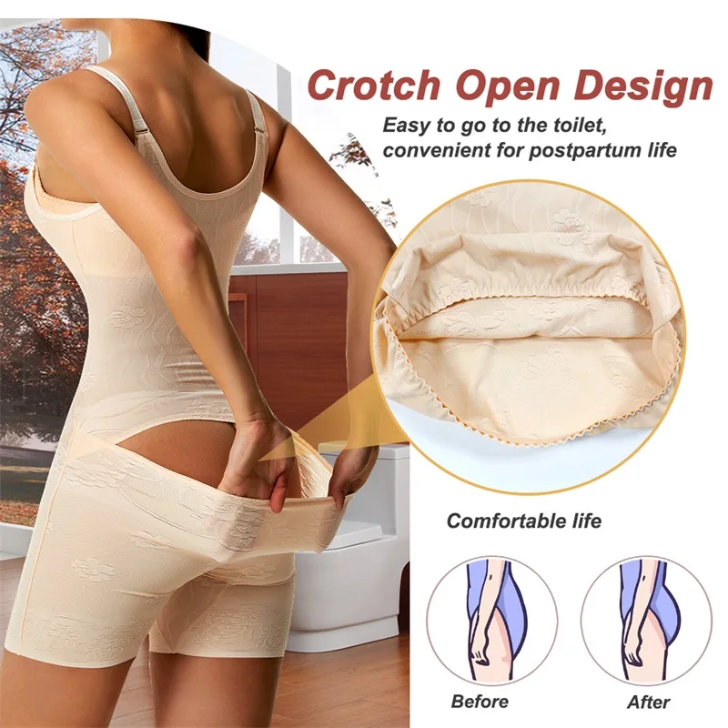Wholesale Women Tummy Body Bodysuit Booty Seamless Shaper Full Body Waist Trainer Shapewear Bodysuit