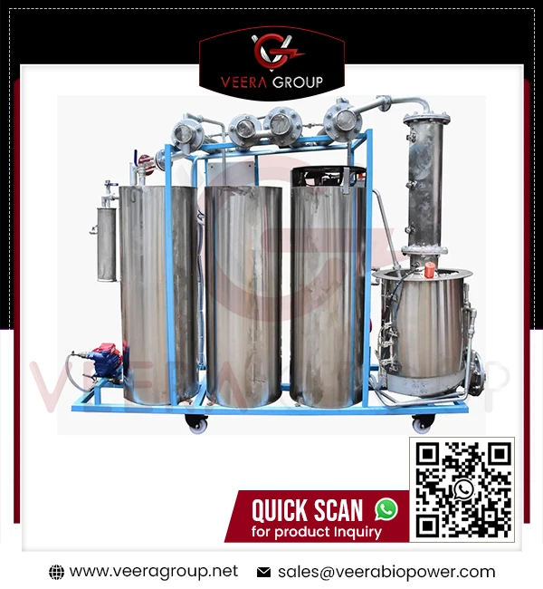 VEERA D25C - Premium Quality Waste Oil to Diesel Distillation Machines