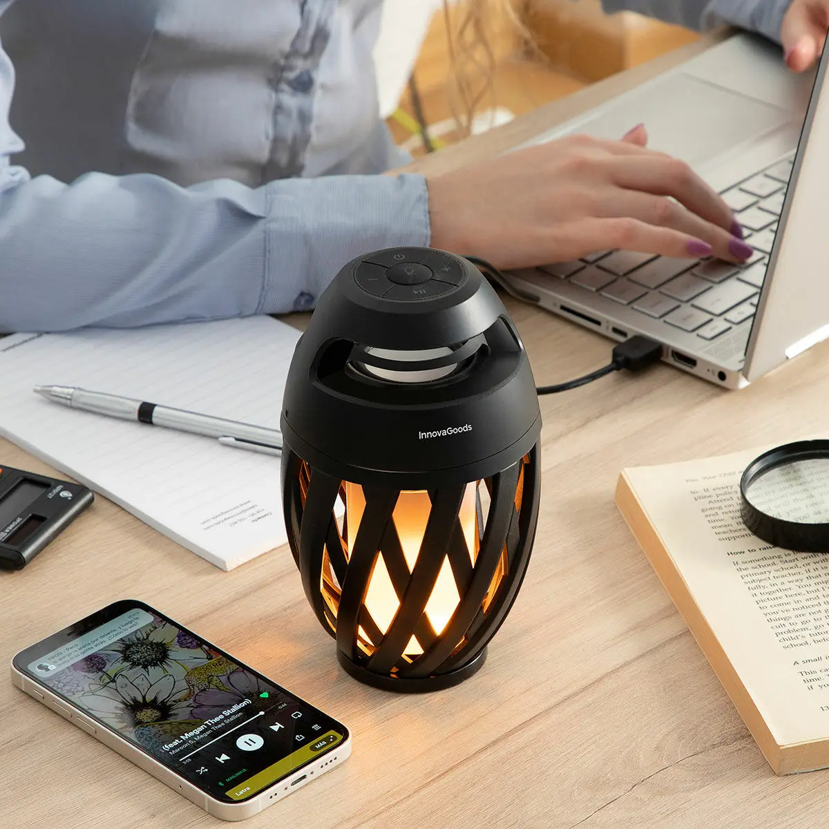 Wireless Speaker with Flame Effect LED| Alibaba.com