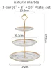 natural marble 3-tier (6"+8"+10" Plate) set