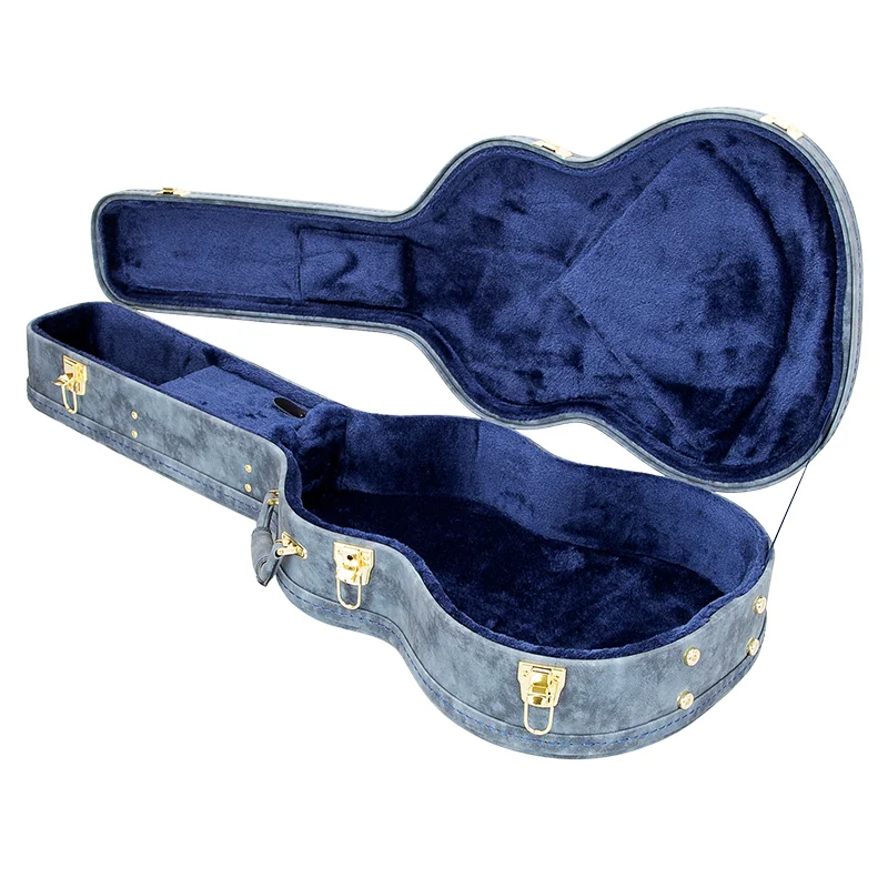 Wholesale Oem Custom Pu Leather Acoustic Guitar Coat In Blue Color Hard