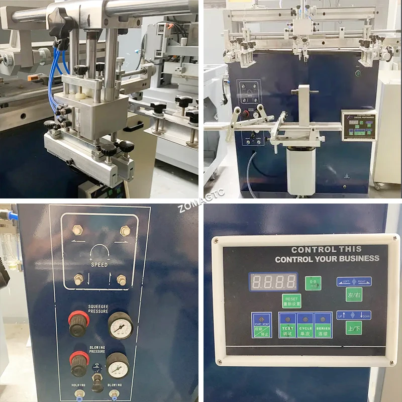 ZOMAGTC Factory Price Semi Auto  Glass Bottle Screen Printing Machine Price of Screen Printing Machine for Plastic Bottles