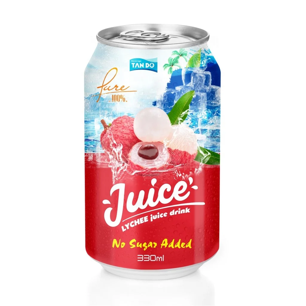 High Quality Wholesale Vietnamese Lychee Fruit Juice 330ml Can For
