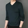 Dark green V-neck long sleeves