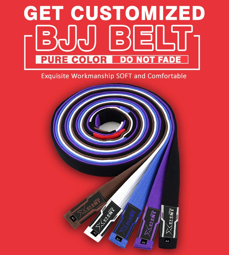 Karate Equipment 4cm Wide 8 Sewing Lines Thick And Durable Solid Colour