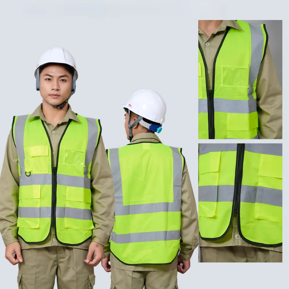 Versatile Reflective Safety Vests: Ideal for Construction, Traffic Control, Emergency Services to Enhance Visibility and Safety