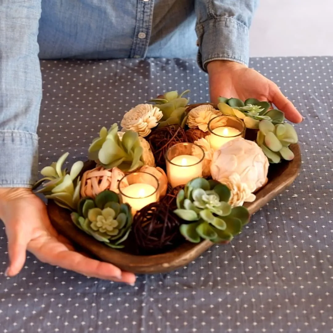 Unique Wooden Dough Bowl Spider Halloween Ghost Shaped Wood Bowls For