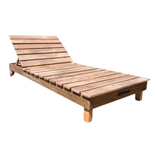 Soneva kiri teak sun lounger outdoor