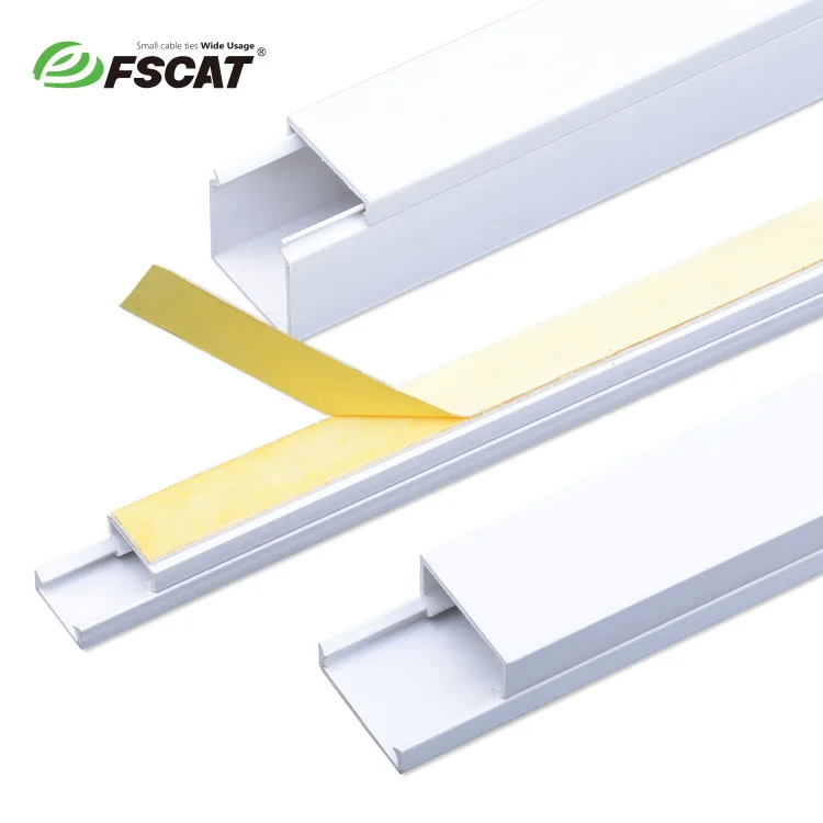 Durable PVC White Telephone Cable Trunking New Design Sealed Solid Type Manufacturer Wiring Ducts Compatible