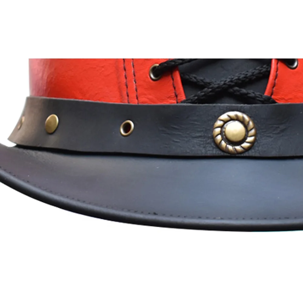 Custom Cowboy Red Hat Western Style Leather Cowboy Hat For Men Old