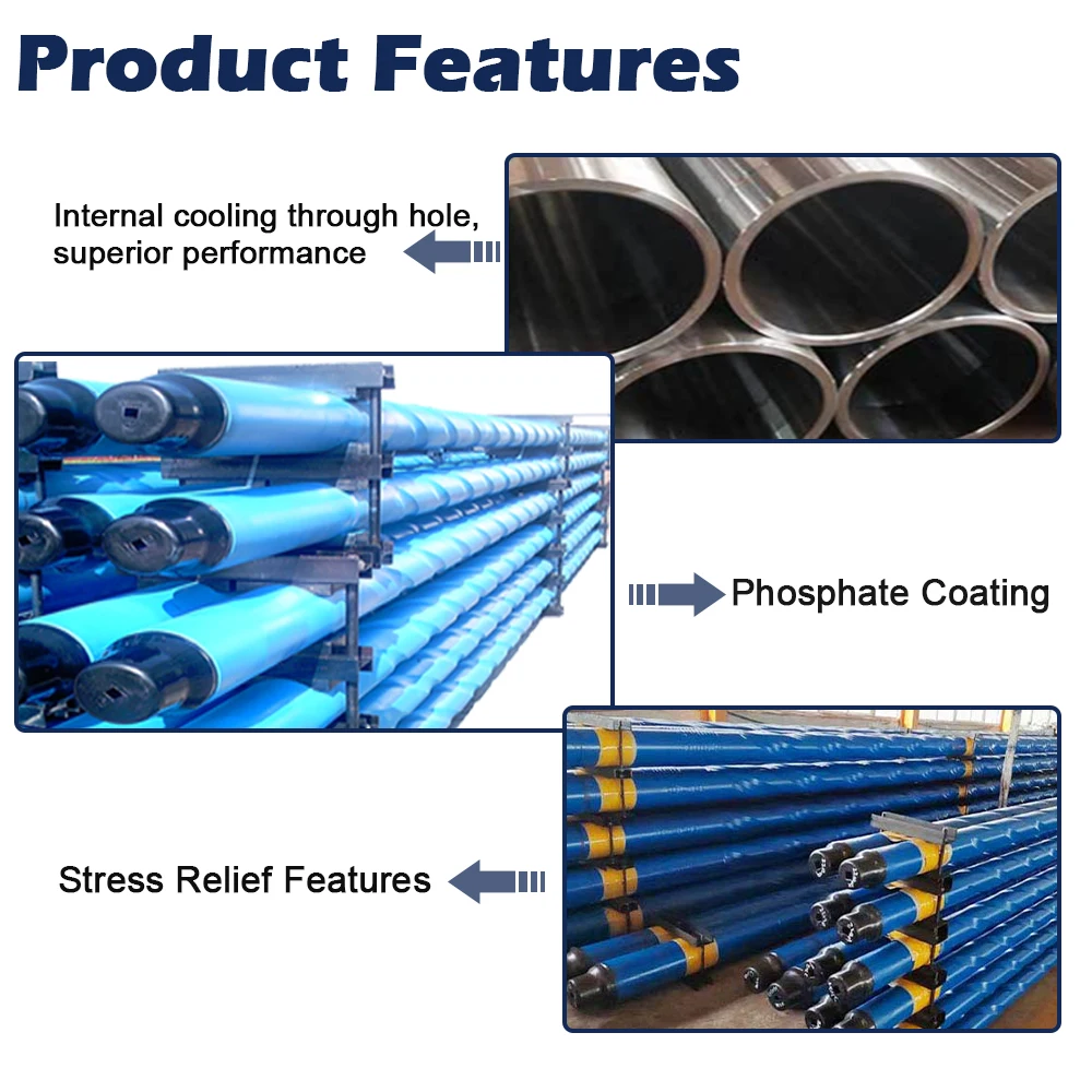 Ruizuan API 7-1 4 7/8'' NC38 Oilfield Spiral Drill Collar 30ft Length Spiral Drill Collar Slick Drill Collar for Sale