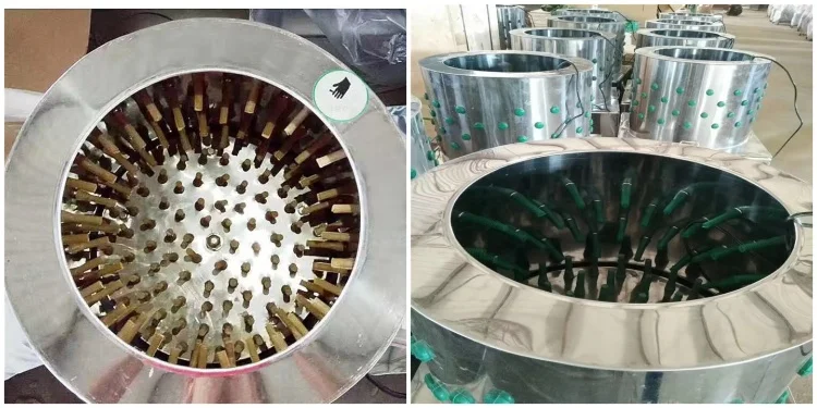 Commercial chicken feather plucking machine with motor core components for poultry feather removal