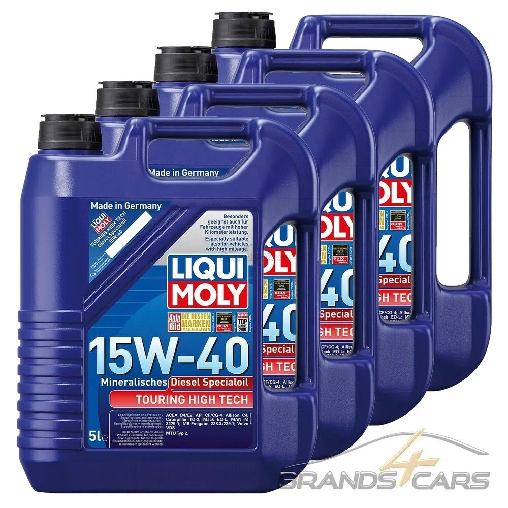 Liqui Moly Motor Clean 4x 5l Liqui Moly 10w40 Engine Oil Canister Art