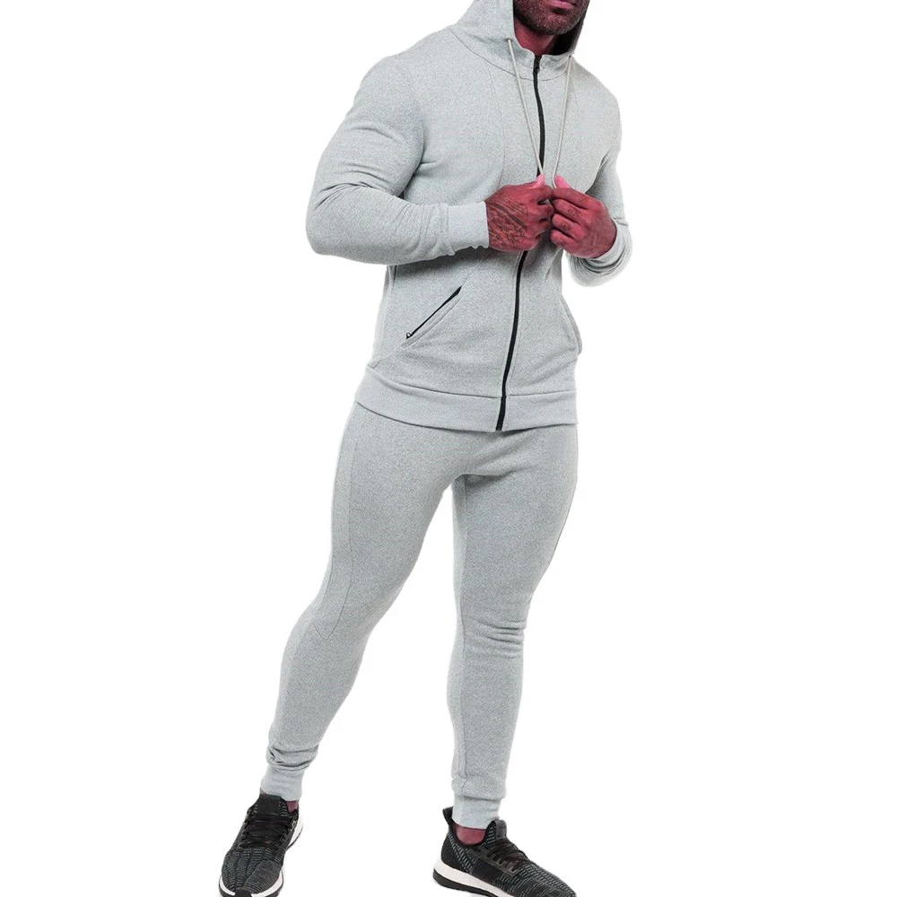 Good Quality Sweatsuit Jogging Zipper Cargo Jersey Track Jacket Set