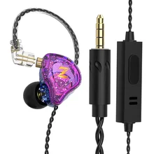 QKZ NUNE Wire Controlled Headset Hifi Enthusiasts Bass In-ear Wired Headphones Earphone