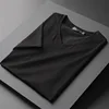 Black V-neck short sleeves