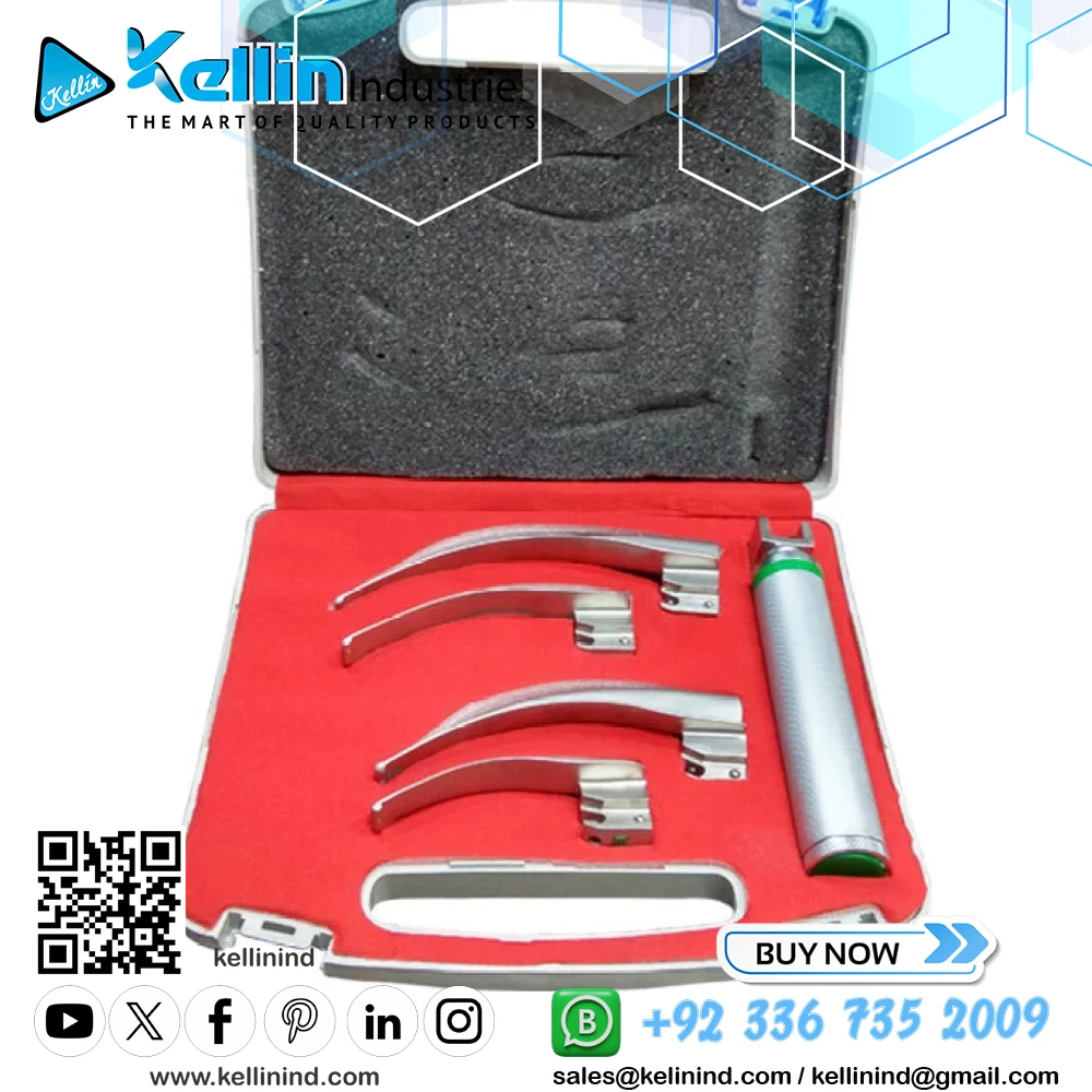 Mcintosh Fiber Optic Laryngoscope Set Macintosh & Miller Laryngoscope ...