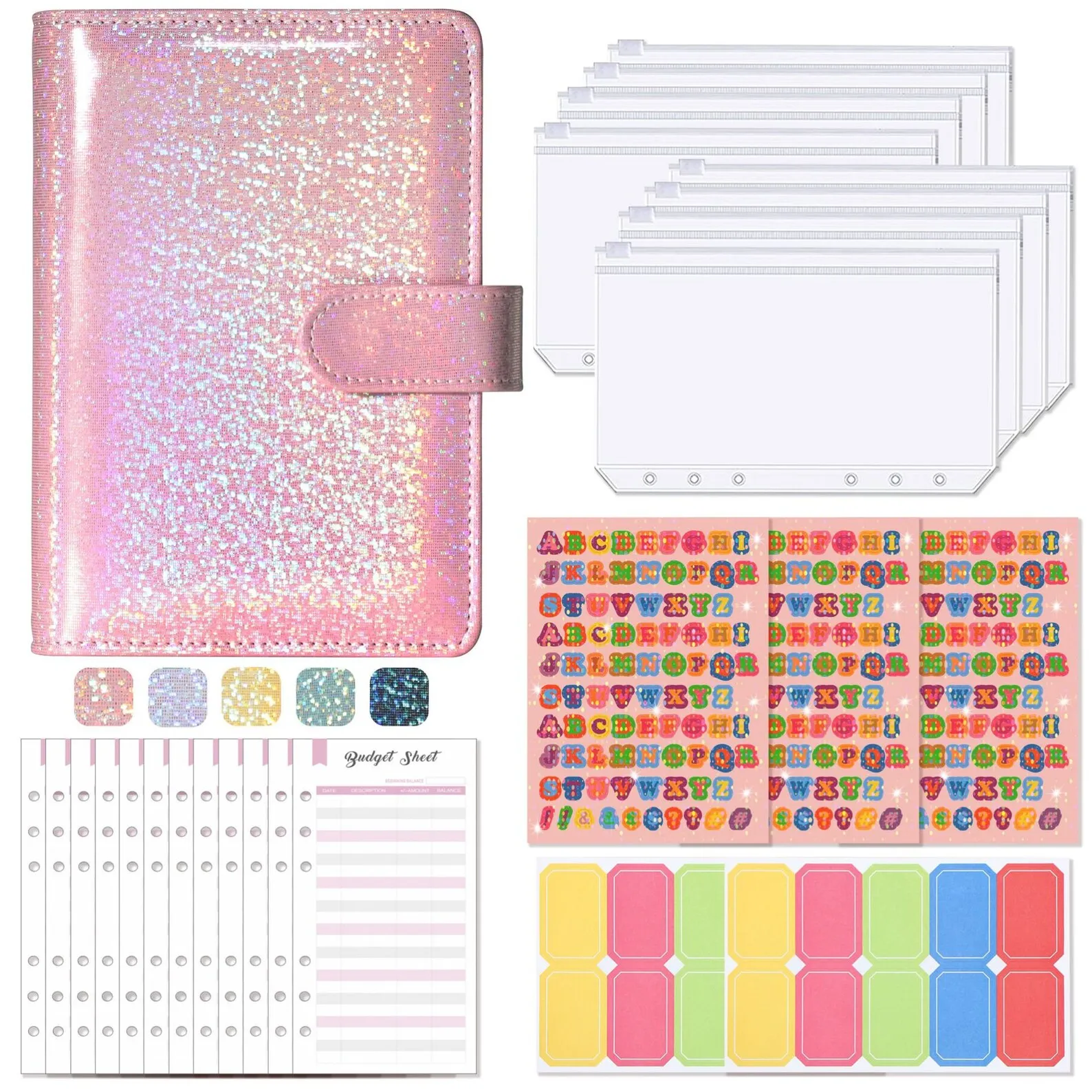 Creative Handbook Single Shell A6 Clip Notebook Macaron Notepad Journal Book Trendy Binder Notebook PU Leather Office