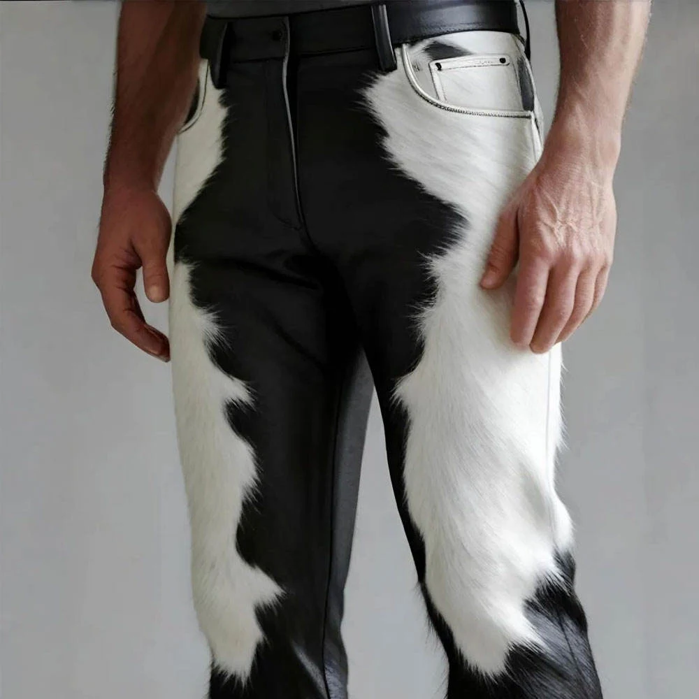 Wholesale Men's Pants Cowhide Leather Outdoor Wear Breathable Lightweight Stylish Training Outfit Made Winter Sportswear