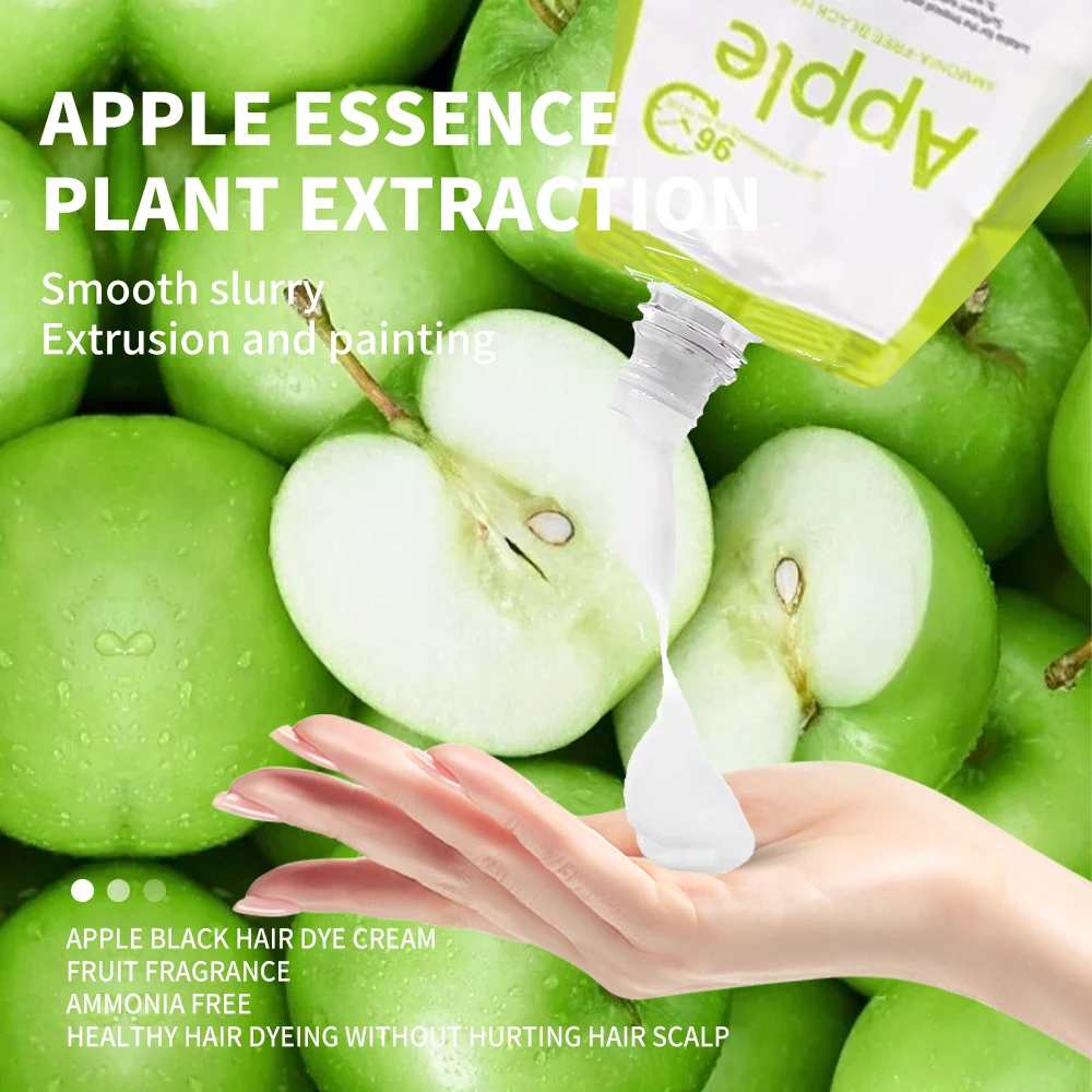 MOKERU Apple Black Hair Cream - Instant Natural Black Color