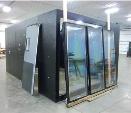 Refrigeration Equipment Display Chiller Walk-in Coolers 8x8' Walk-In Cooler  with 10-Glass Doors