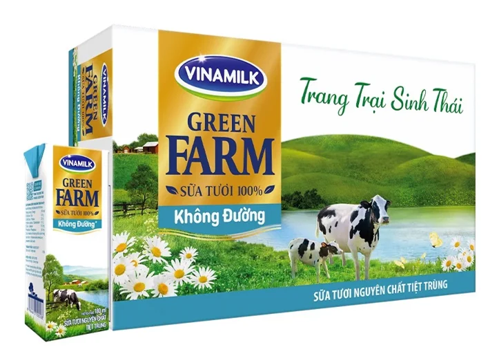 Vinamilk Green Farm Uht Fresh Milk Plain (no Sugar/sugar Free