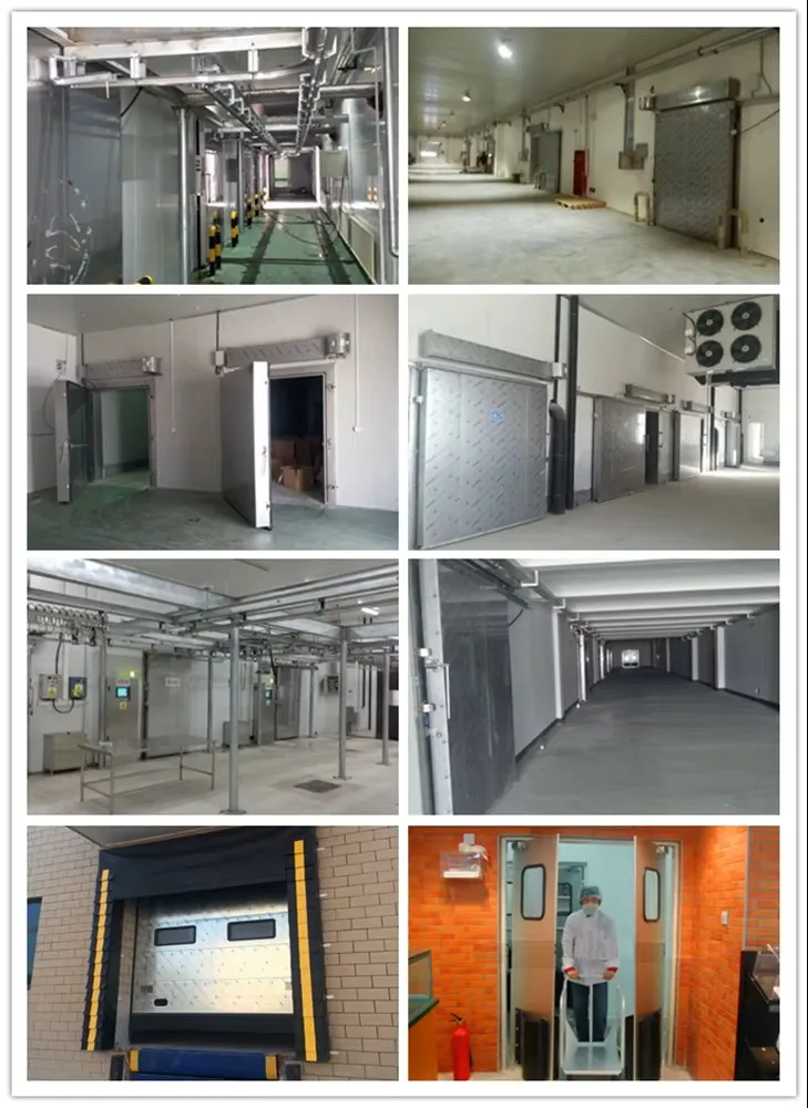 Strongly sealed cold storage sliding door for industrial refrigeration