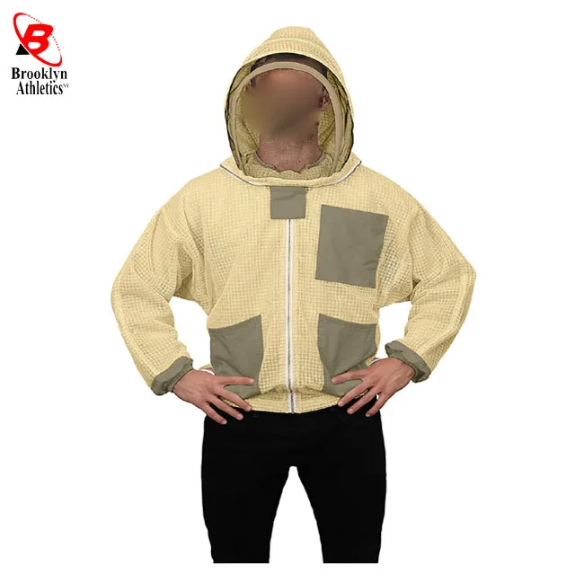 Beekeeping Jacket with Fencing Veil Bee Jacket with Round Veil Beekeeper Jacket Protective Cloth