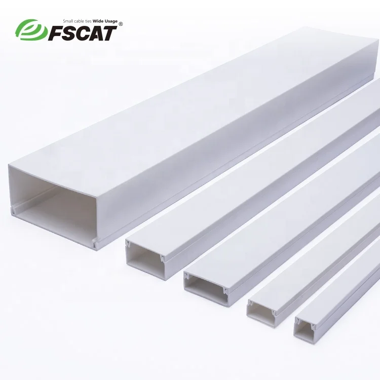 Durable PVC White Telephone Cable Trunking New Design Sealed Solid Type Manufacturer Wiring Ducts Compatible