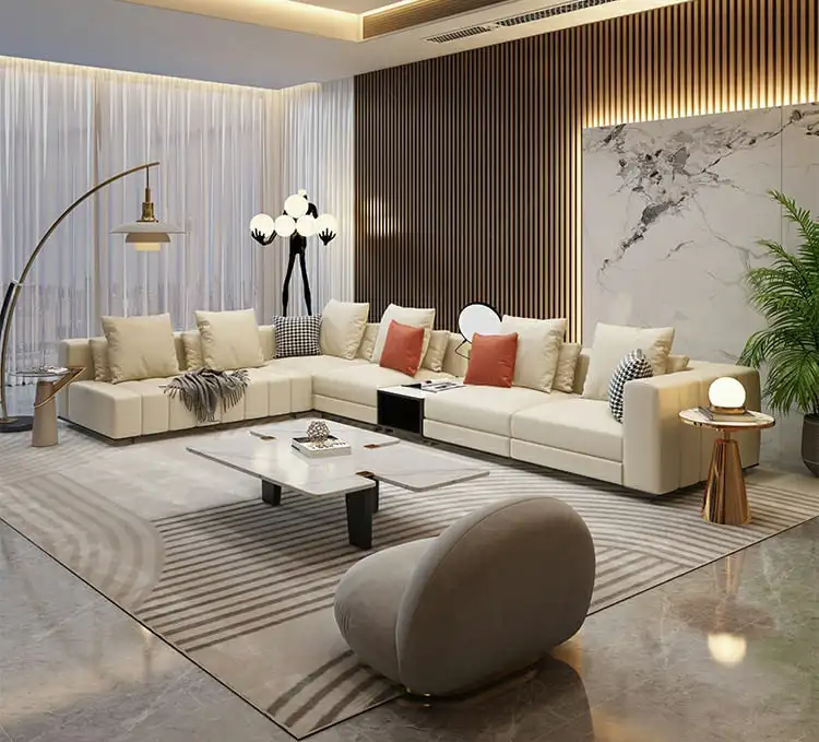 Indochin Fabric L Shape Sofa Sectional Best Product Manufacturer