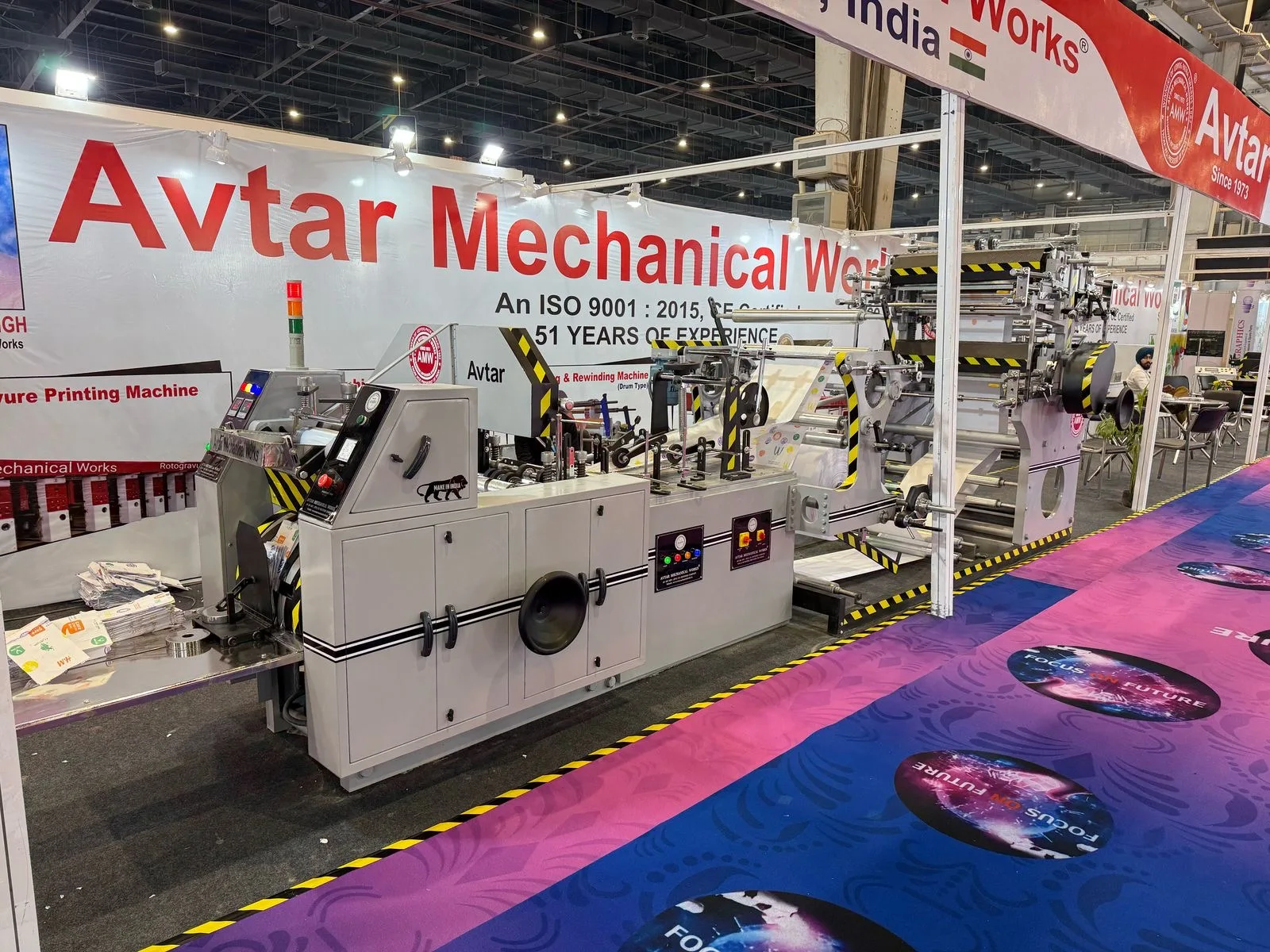 Avtar Fully Automatic Paper Bag Making Machine With Colour Printing Make in India Easy To use best quality reliable heavy duty