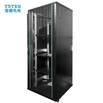 TOTEN Data Cabinet G28042 Telecom Cabinet Server Rack 18U 22U 42U Network Enclosure Standing Soundproof Server 800*1000*2055mm