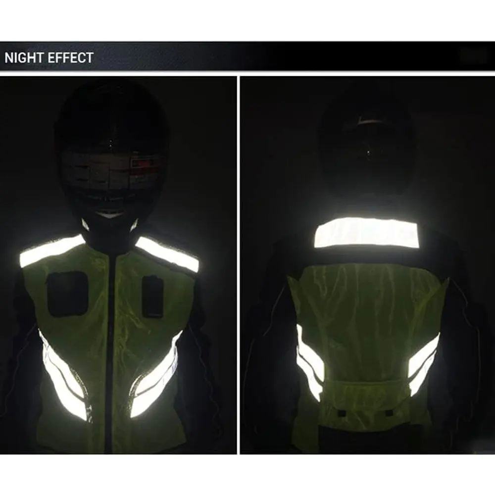 Reflective Motorcycle Safety Vest for Riders High Visibility Durable ...