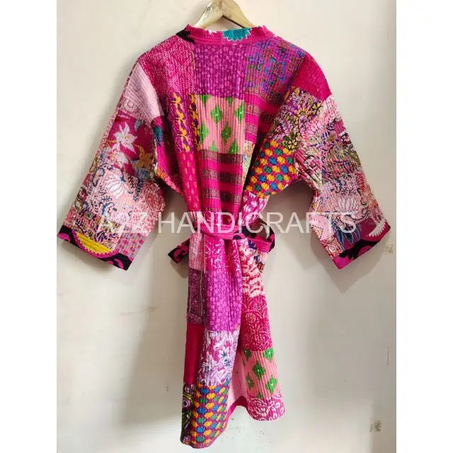 Kantha quilted kimono women wear vintage coat festival offers fashion