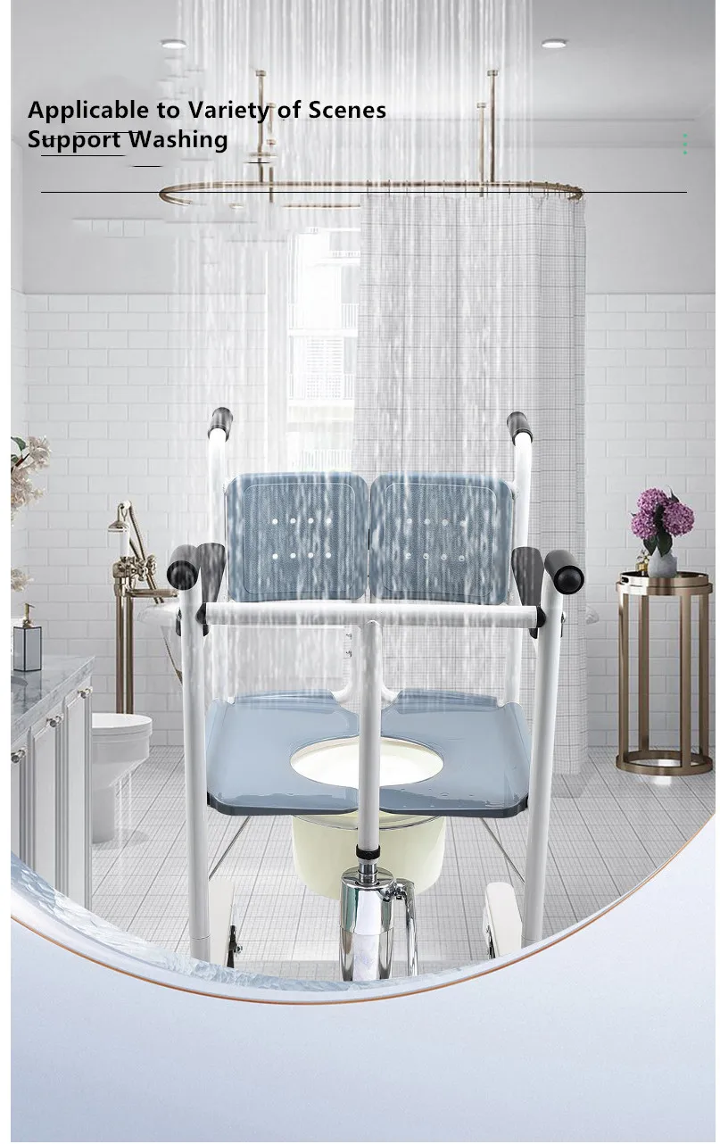 Bliss Medical New Disabled Patient Lifting Nursing Commode Chair Manual