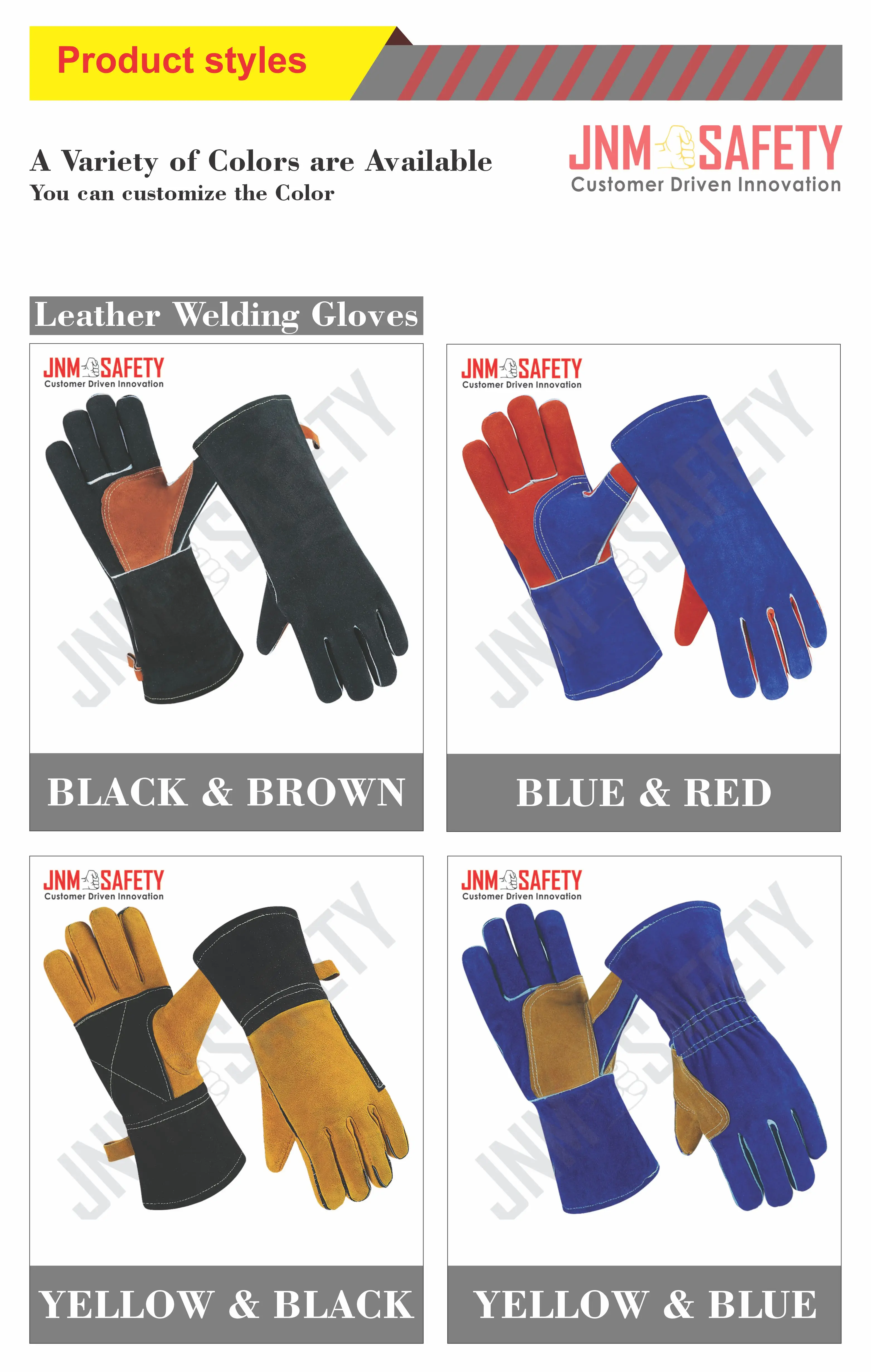 High Temperature Aluminized Cow Split Leather Fire Fighting Gloves 