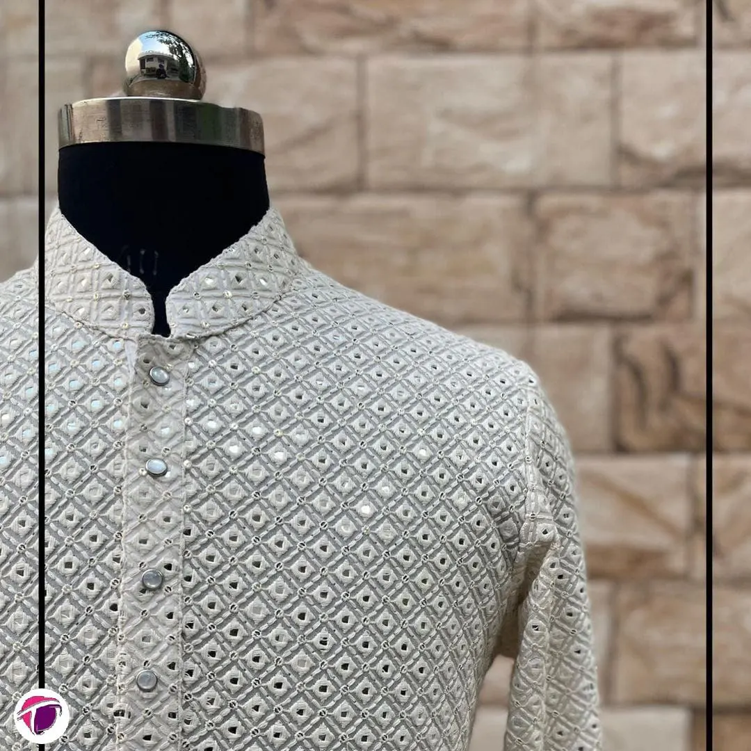 Pure Viscose Georgette Fabric for Wedding Sherwani Kurti Lahenga Other Garments Printed Embroidered Work Dyeable for Girls