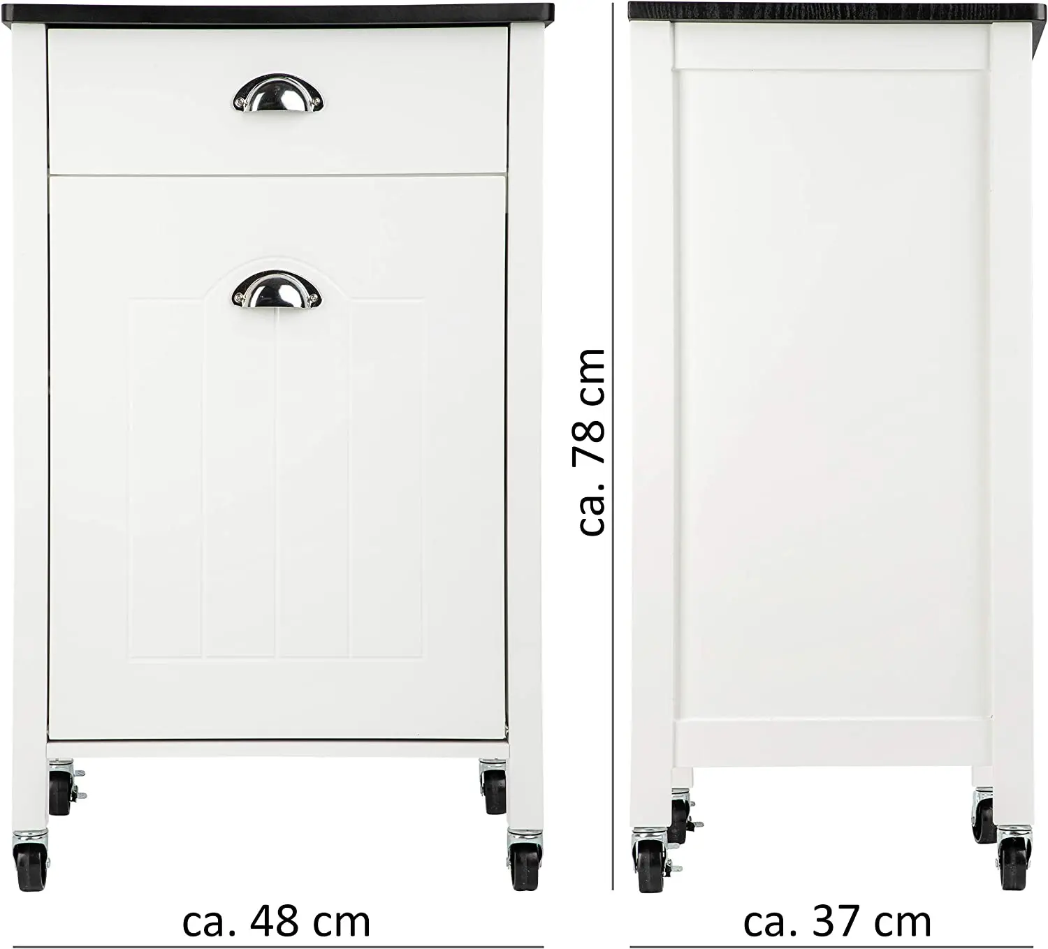 Modern Kitchen Cart Waste Separation System Trash Waste Bin