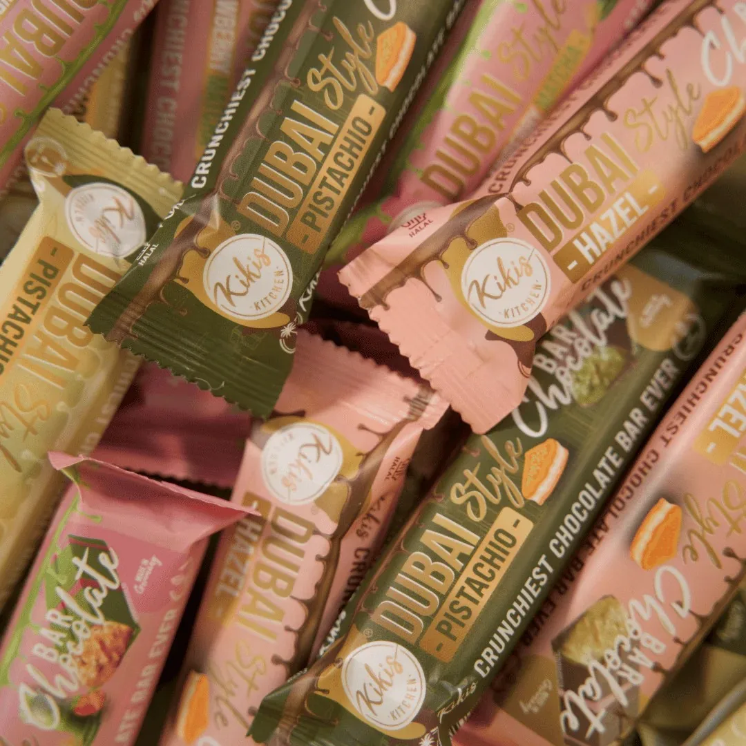 Kikis Chocolate Bars Stacked close-up