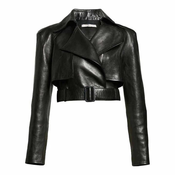 Hot Sale High Quality Leather Jacket For Women New Fashion Design With Polyester Lining Long Sleeve Zip Up Coat Autumn Winter - Image 6