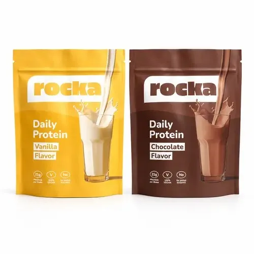 Rocka Daily Protein 2x 1kg Bundle Vanilla Flavor und Chocolate Flavor