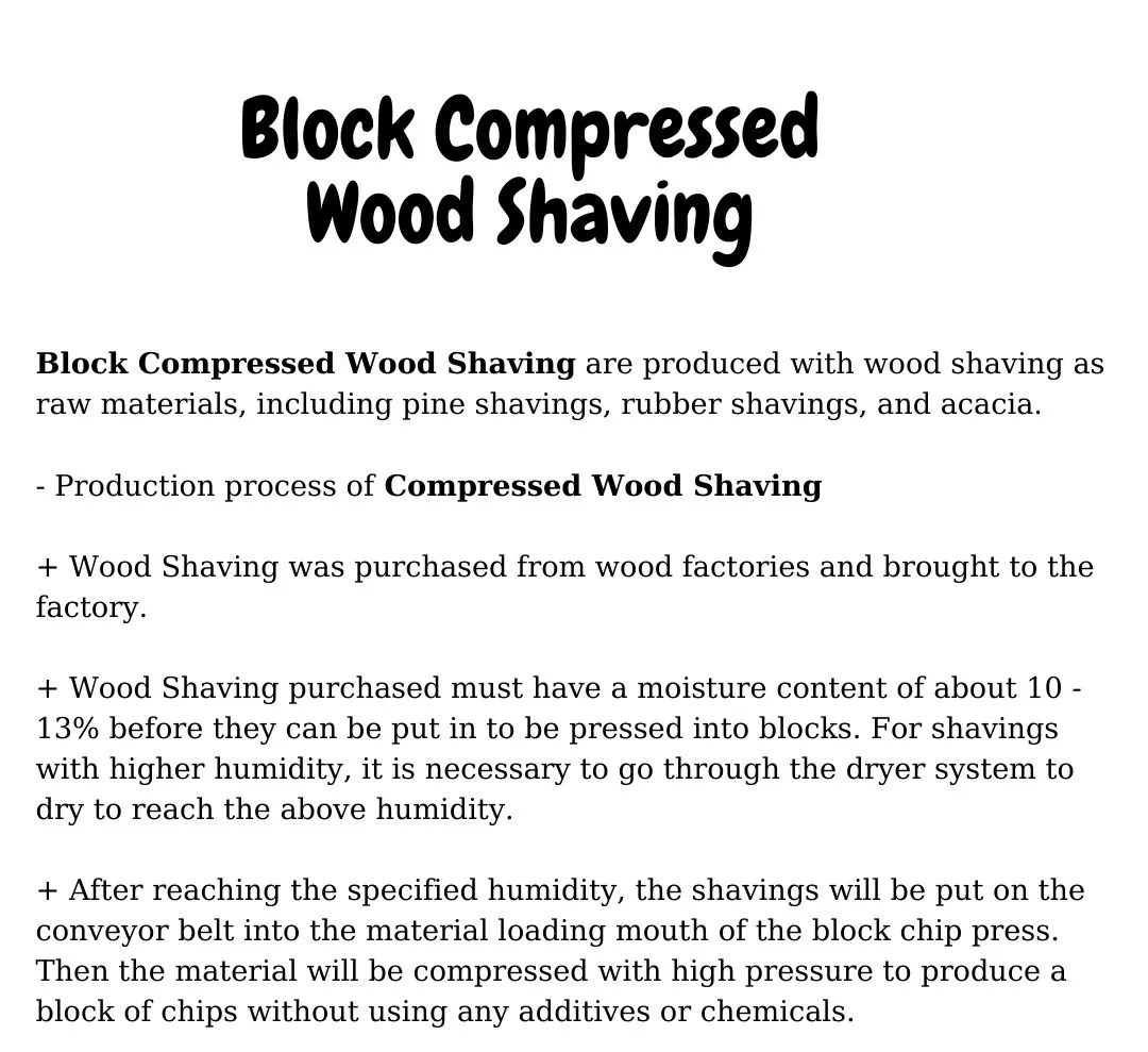 Hot Product Block Compressed Wood Shaving For Sale Premium Quality