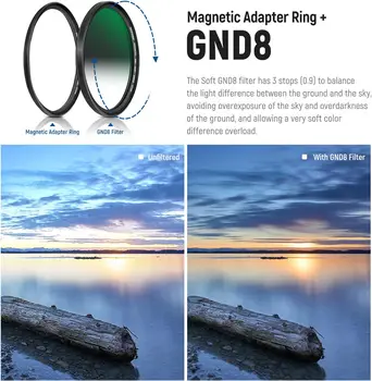 NEEWER 67mm 5 in 1 Magnetic ND Lens Filter Set, HD Optical Glass, Water Repellent, Nano Coating, Scratch Resistant, Includes detail image